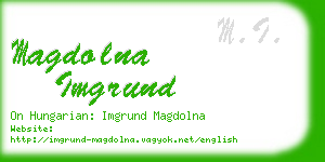 magdolna imgrund business card